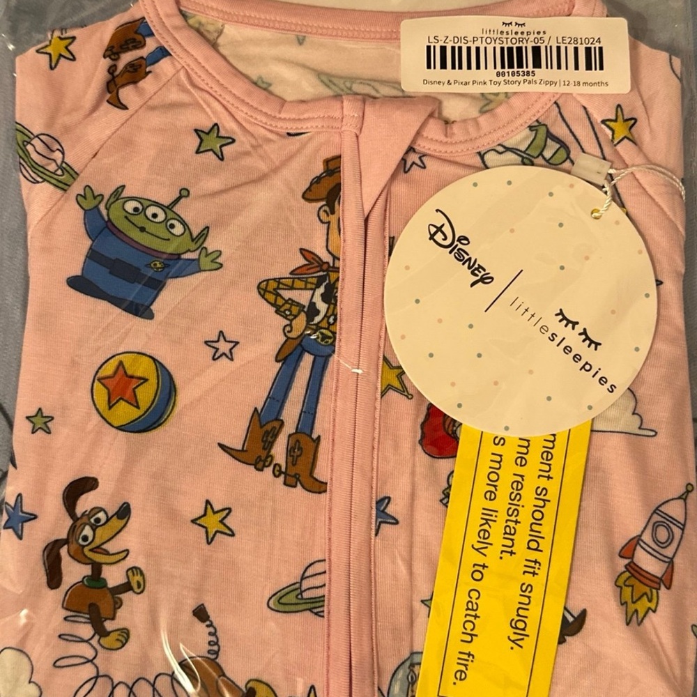 Disney Toy Story Pink Kids Footie